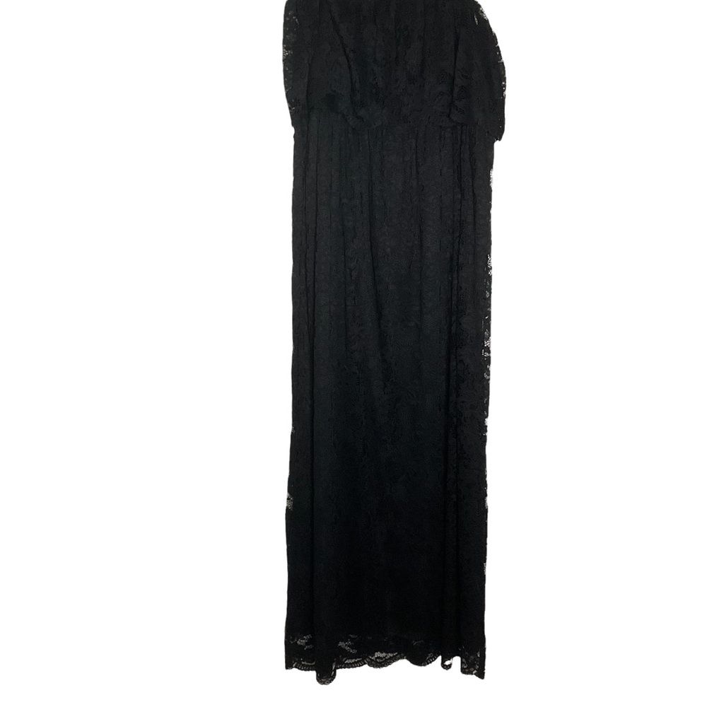 Boutique NWOT Black Off The Shoulder Lace Maxi Dress Plus